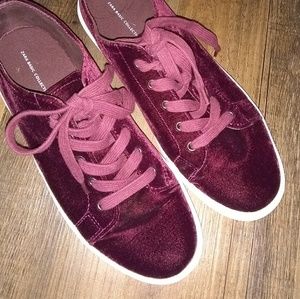 Zara basic collection velvet chunky sneakers